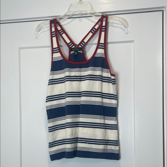 Lauren Ralph Lauren Navy and Red Striped Tank size large. - Picture 1 of 7